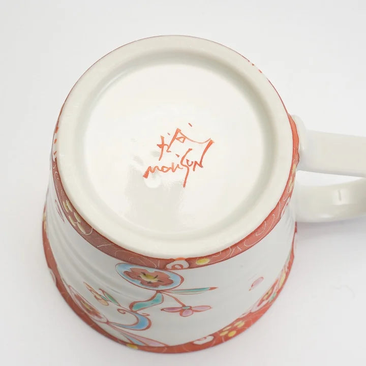 KUTANI JAPANESE MUG CUP MUG PALACE OF FLOWERS /GINSYUU KLIN