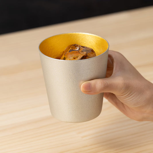 NOUSAKU NAJIMI TIN TUMBLER – GOLD LEAF SET OF 2