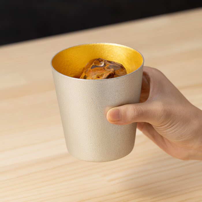 NOUSAKU NAJIMI TIN TUMBLER – GOLD LEAF SET OF 2