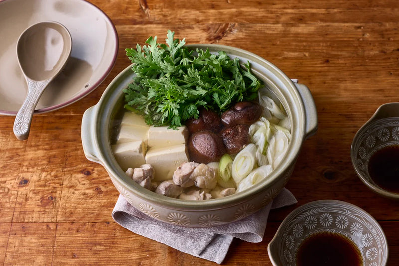 DONABE GINPO (JAPANESE CLAY POT) HANA MISHIMA – SIZE 10