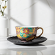 KUTANI WARE CUP & SAUCER UMIGAME