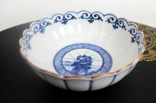 JAPANESE KUTANI WARE [IMPERIAL HOUSEHOLD PURVEYOR KILN] BOWL – BIRD DESIGN BY CHOZA YAMAMOTO
