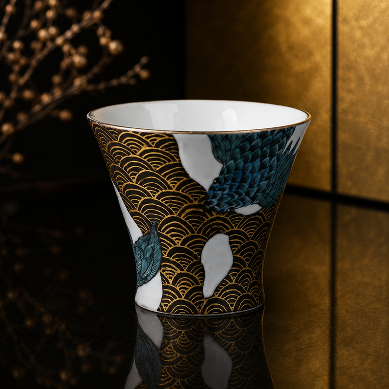 KUTANI WARE GUINOMI SAKE CUP – GENEICHO BY SAORI YAMAURA