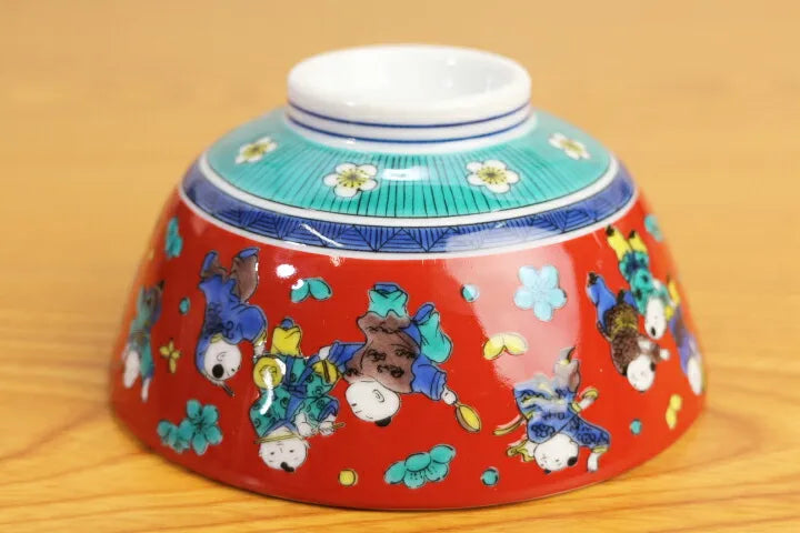 JAPANESE KUTANI PORCELAIN RICE BOWL – MOKUBEI STYLE BY SEIKOU KILN