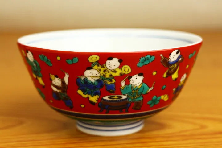 JAPANESE KUTANI PORCELAIN RICE BOWL – MOKUBEI STYLE BY SEIKOU KILN