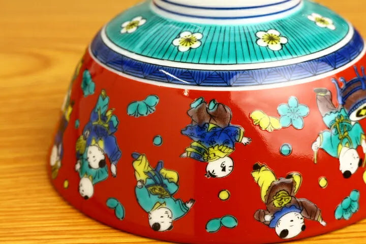 JAPANESE KUTANI PORCELAIN RICE BOWL – MOKUBEI STYLE BY SEIKOU KILN