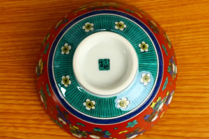 JAPANESE KUTANI PORCELAIN RICE BOWL – MOKUBEI STYLE BY SEIKOU KILN