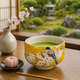 KUTANI JAPANESE MATCHA BOWL-YOSHIDAYA STYLE SAKURA AND BIRD DESIGN