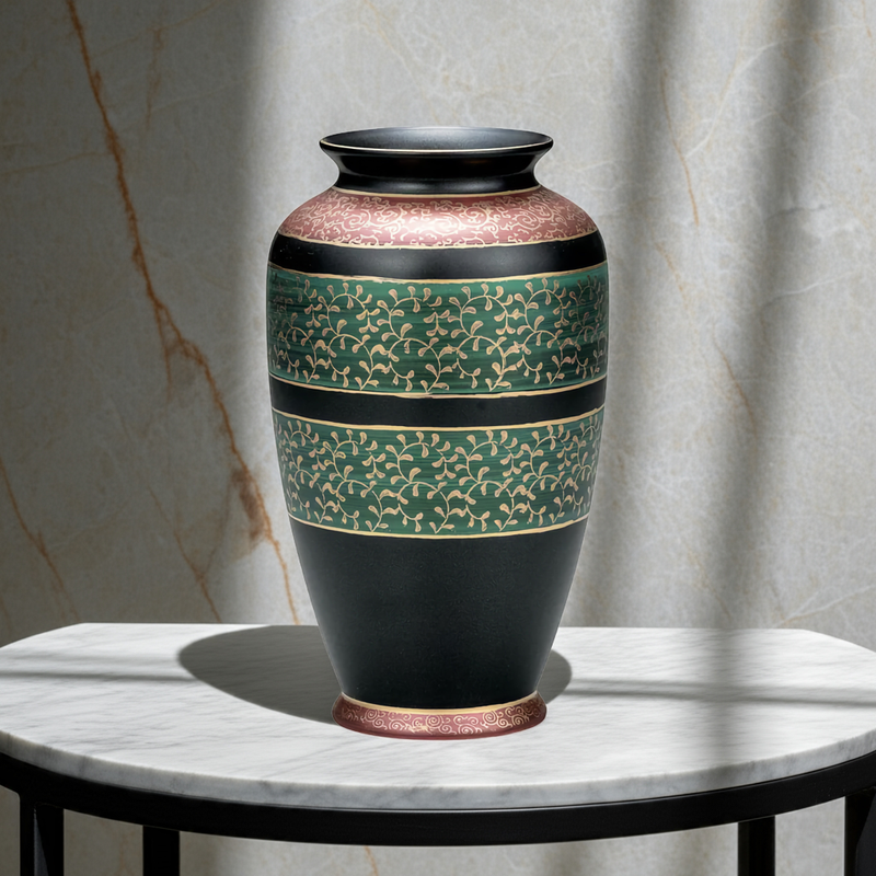 JAPANESE FLOWER VASE KUTANI GOLDEN ARABESQUE
