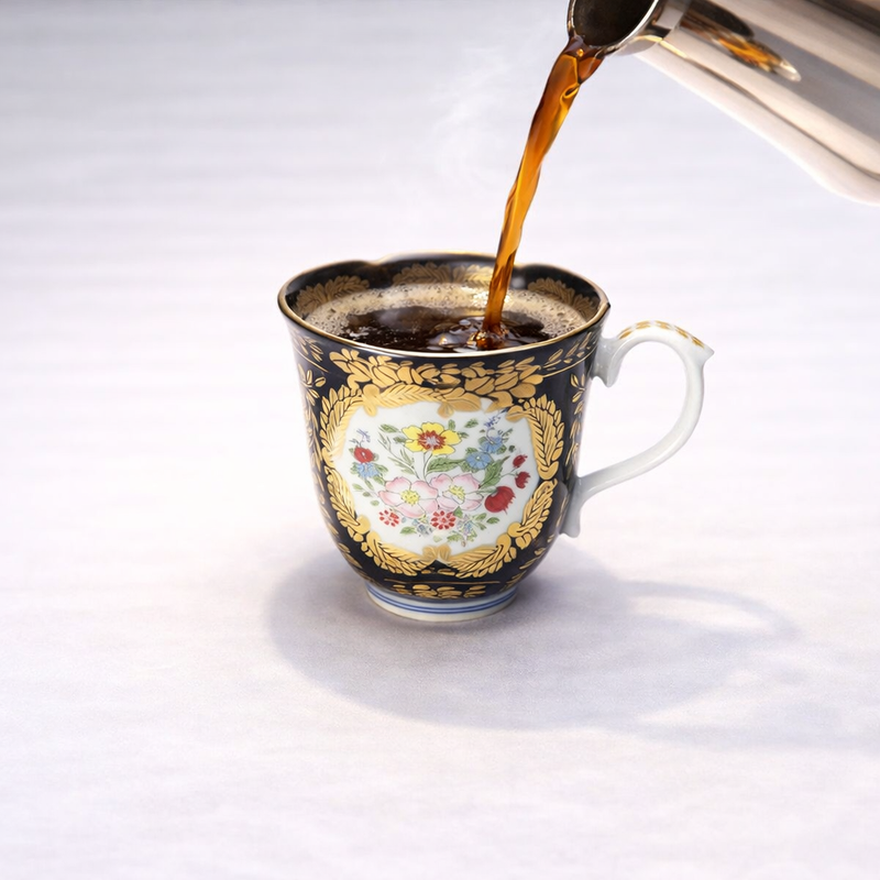 ARITA WARE KIN'EN-KURO VERSAILLESMORNING MUG/ KOURAKU KILN