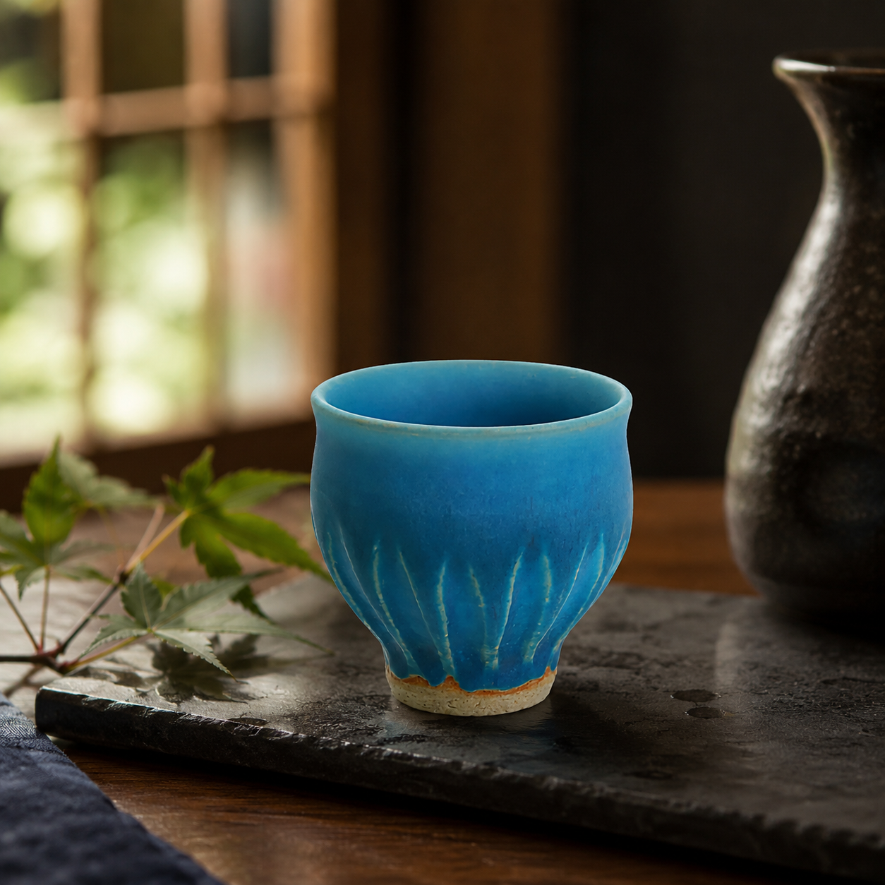 工芸品 Kutani ware vase by Takashi Kitamura A Kutani ware vase with a bold composition of irises. This work is