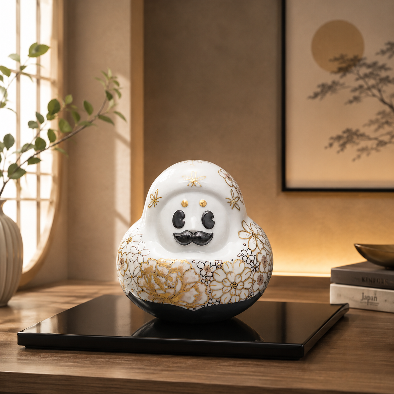 KUTANI WARE HYAKUMANSAN DARUMA HONKIN BOK HANAZUME/YUKIO NISHI