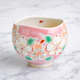 KUTANI WARE IPPUKU TEA BOWL “SAI BIYORI” SAKURA DESIGN, PINK – KOKUZŌU KILN, JAPAN