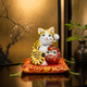 JAPANESE KUTANI  LUCKY CAT( MANEKI-NEKO) GOLD DECORATION (WITH DISPLAY CUSHION)