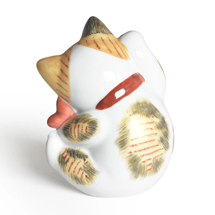 KUTANI JAPANESE LUCKY CAT(MANEKI NEKO) GOLD-COLORED CALICO