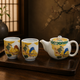 KUTANI WARE TEA UTENSILS SET YOSHIDAYA SUZUME (NETTING ATTACHED)