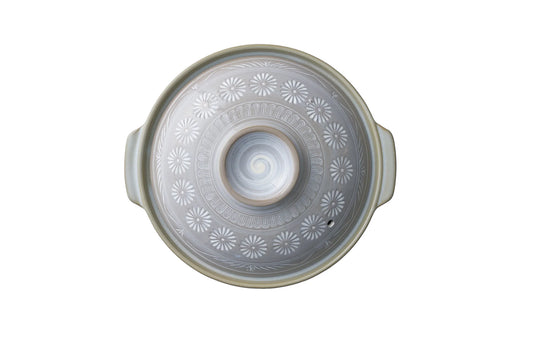 DONABE GINPO (JAPANESE CLAY POT) HANA MISHIMA – SIZE 10