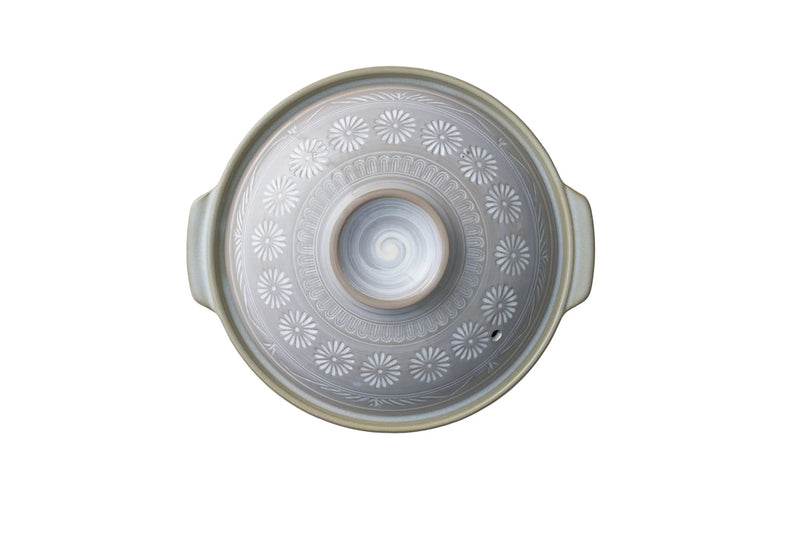 DONABE GINPO (JAPANESE CLAY POT) HANA MISHIMA – SIZE 7