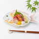 JAPANESE ARITA WARE"TAI-SHAPED LARGE SERVING PLATE" NISHIKI GOLD TATAKI FINISH / KOURAKU KILN
