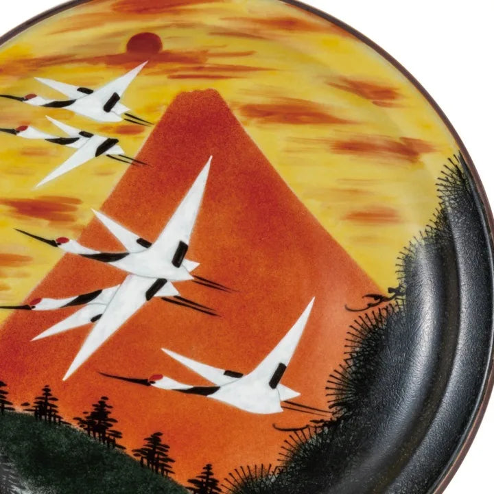 KUTANI DECORATIVE PLATE - AKA-FUJI /YOSHINORI FUKUDA