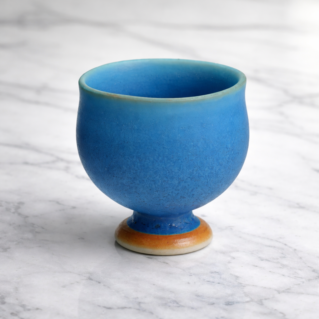 KUTANI WARE TURKISH GLAZE GUINOMI (SAKE CUP) / KOKUZOU KILN
