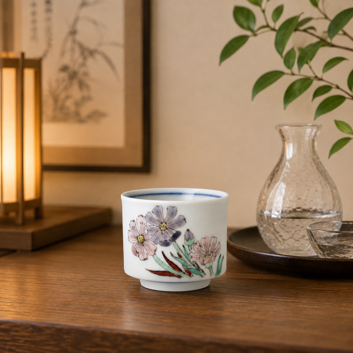 KUTANI WARE GUINOMI AUTUMN CHERRY BLOSSOMS /TAISHI KLIN