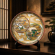 KUTANI WARE DECORATIVE PLATE – FUJIN & RAIJIN BY TAKA TOSHIFUMI (WITH STAND, WOODEN BOX WITH CORD)