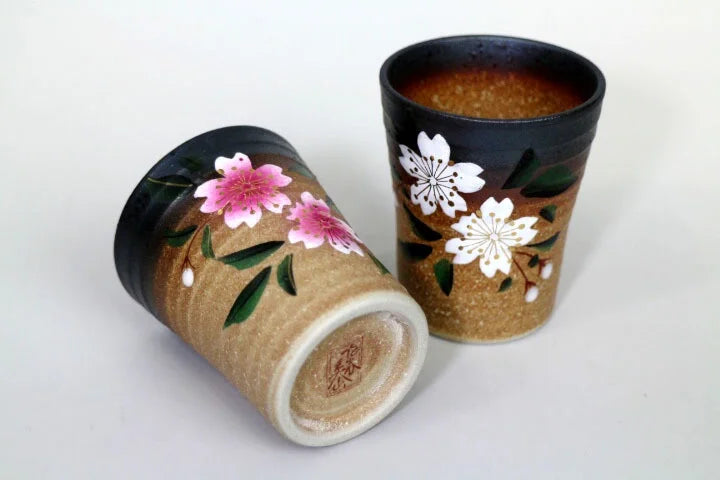 KUTANI WARE COLD SAKE SET (HANA KASUMI)/ BIZAN KILN