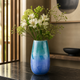 JAPANESE KUTANI FLOWER VASE – GINSAI SILVER OVERLAY DESIGN