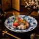(IMPERIAL HOUSEHOLD PURVEYOR)KUTANI WARE LARGE PLATE “SEIKA HOJU KARAKUSA KACHO” / CHOZA YAMAMOTO