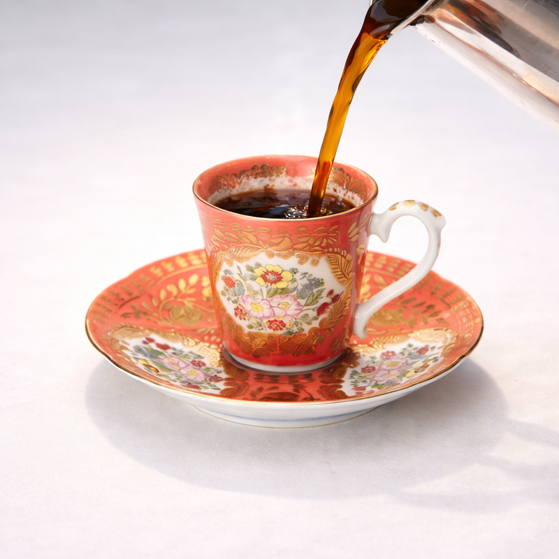 KOURAKU KILN ARITA (BROCADE SCARLET) VERSAILLES ESPRESSO