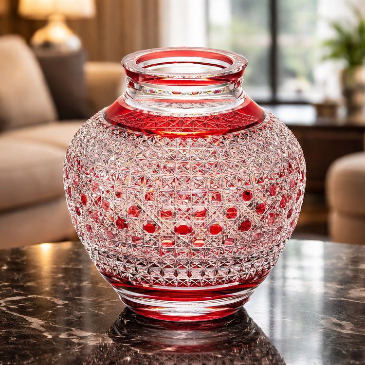 Edo Kiriko Crystal Vase