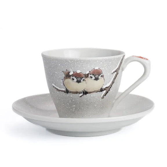 JAPANESE KUTANI COFFEE CUP & SAUCER SET
