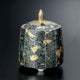 JAPANESE KUTANI PORCELAIN INCENSE BURNER GREEN GLAZE