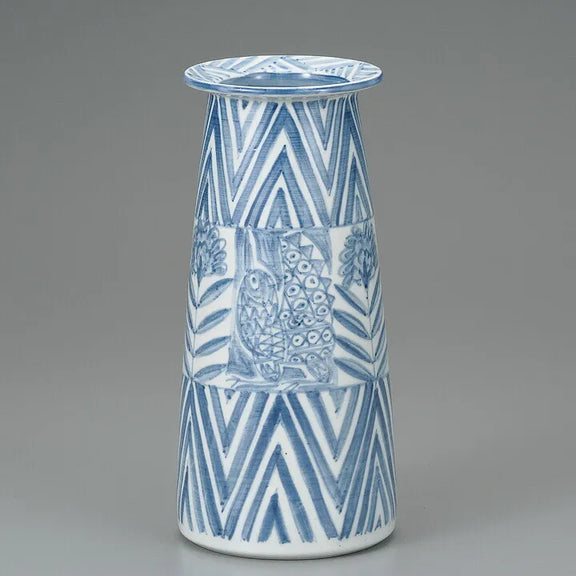 JAPANESE KUTANI WARE VASE – PERSIAN BIRD DESIGN