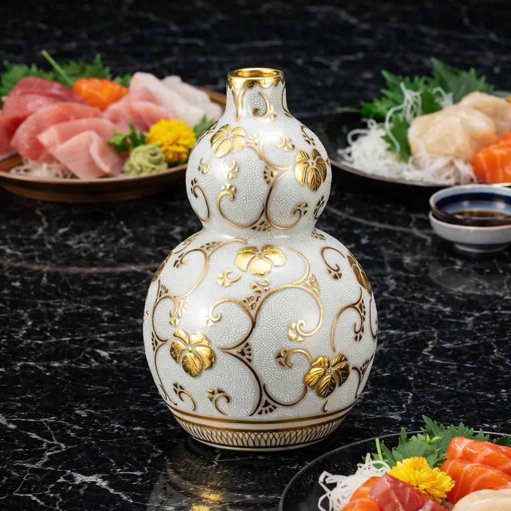 KUTANI WARE GOURD-SHAPED TOKKURI 