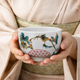 KUTANI WARE MATCHA BOWL – HANDCRAFTED JAPANESE TEA CEREMONY CHAWAN ‘WILD GRAPE