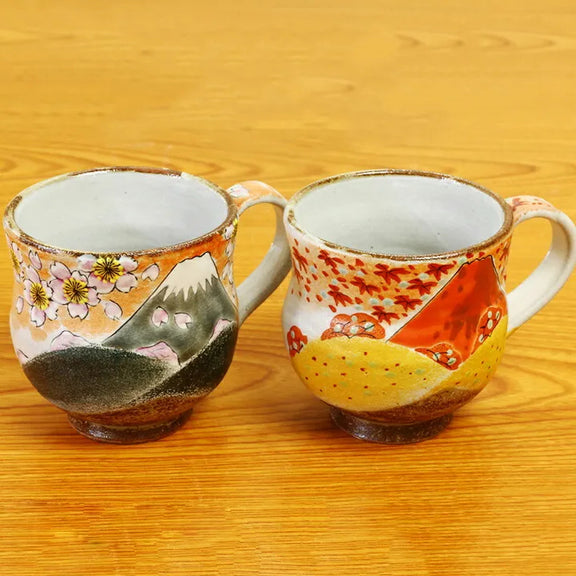 KUTANI WARE PAIR OF MUGS 
