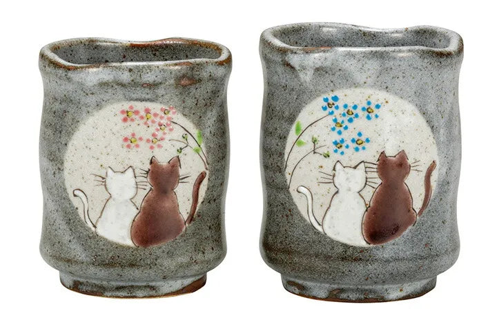 KUTANI WARE YUNOMI PAIR – “HIDAMARI”BY IROE YU (GIFT BOX)