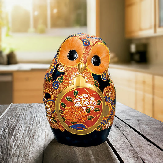 KUTANI WARE  OWL FIGURINE MORI