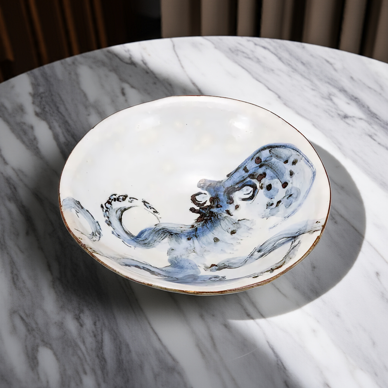 KUTANI WARE SERVING BOWL OCTOPUS / MASATO TANAKA