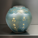KUTANI WARE FLOWER VASE “WOODED MOUNTAIN RANGE” – JAPANESE PORCELAIN ART WITH GIFT BOX