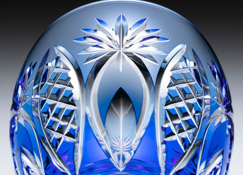 WHISKEY GLASS, EDO KIRIKO “BAMBOO FENCE & STAR”