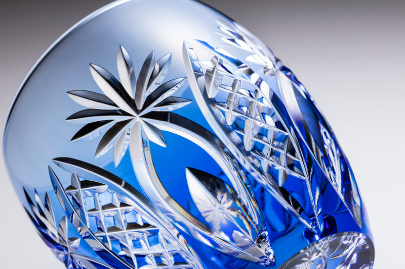 WHISKEY GLASS, EDO KIRIKO “BAMBOO FENCE & STAR”