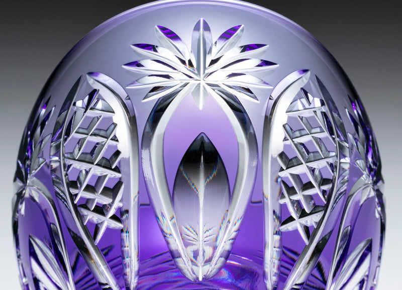 WHISKEY GLASS, EDO KIRIKO “BAMBOO FENCE & STAR”