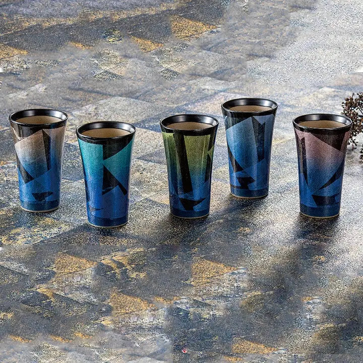 KUTANI WARE FREE CUP SET GINSAI