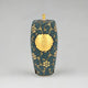 KUTANI WARE INCENSE BURNER (BLUE GRAIN SNOW RING  CHERRY BLOSSOMS, BAMBOO, AND PLUM BLOSSOMS)/KINGYOKU NAKADA