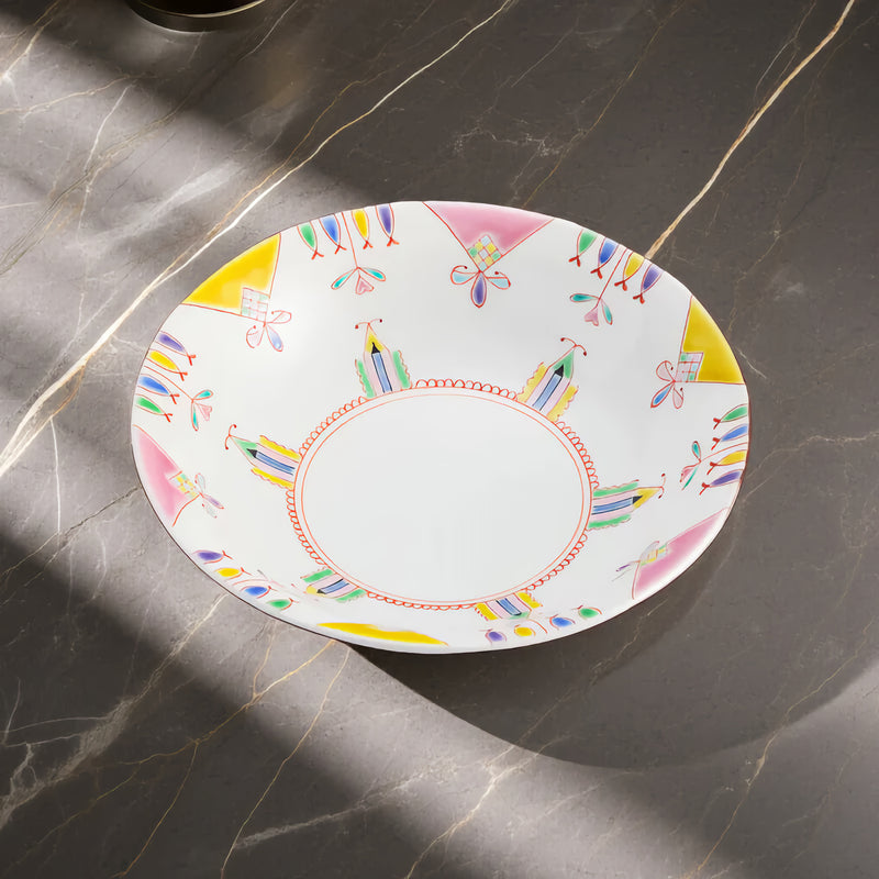 KUTANI WARE SERVING BOWL PRINCESS WORLD/GINSYUU KLIN