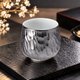 ARITA WARE ANTIQUE FINISH PURE SILVER HAMMERED “RINSEN” SENCHA TEA CUP / RISO KILN