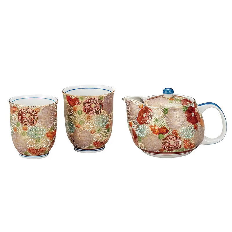 JAPANESE TEAPOT SET KUTANI HANAZUME(STRAINER)